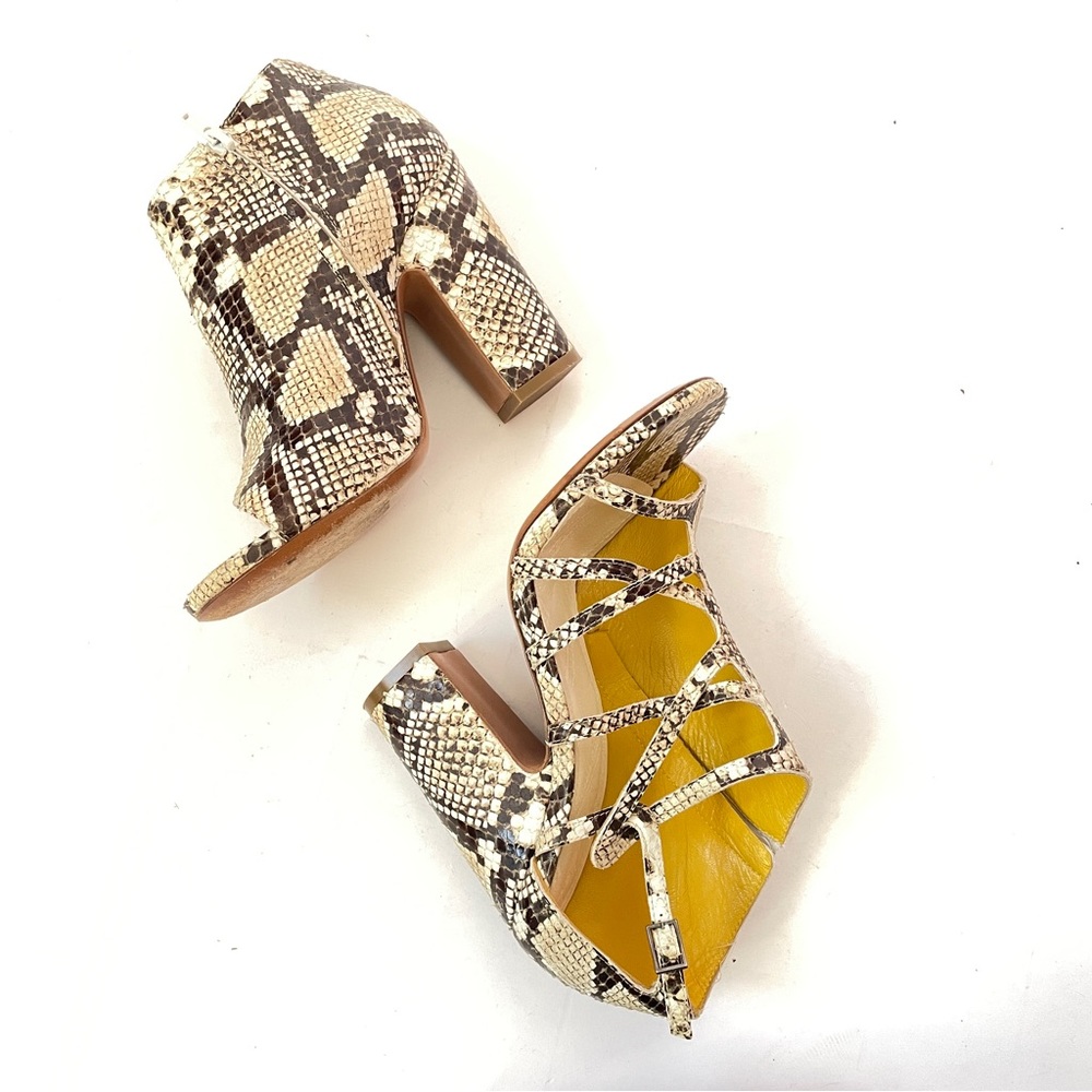 SOLD Maison Martin Margiela Python Snakeskin T-Strap Sandals IT 37.5 - Picture 7 of 9